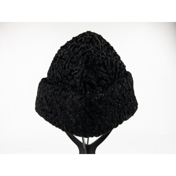 Adam Meldrum & Anderson Black Boiled Wool Hat with Ear Covers Size M Winter Cap main image 5
